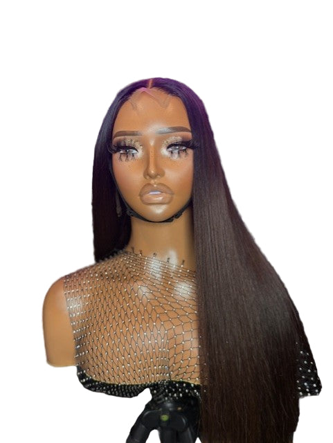 straight human hair-wig